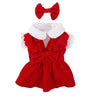Winter Bow Dress Set for Dogs