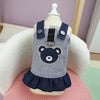 Retro Striped Denim Skirt for Dogs