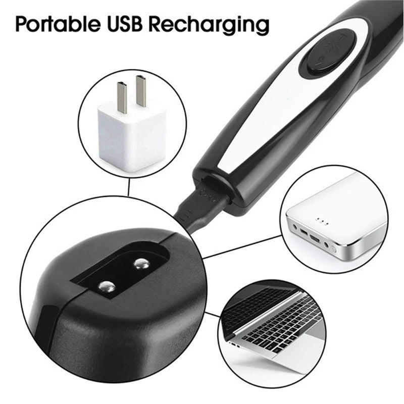 USB Rechargeable Pet Hair Trimmer – Grooming Kit