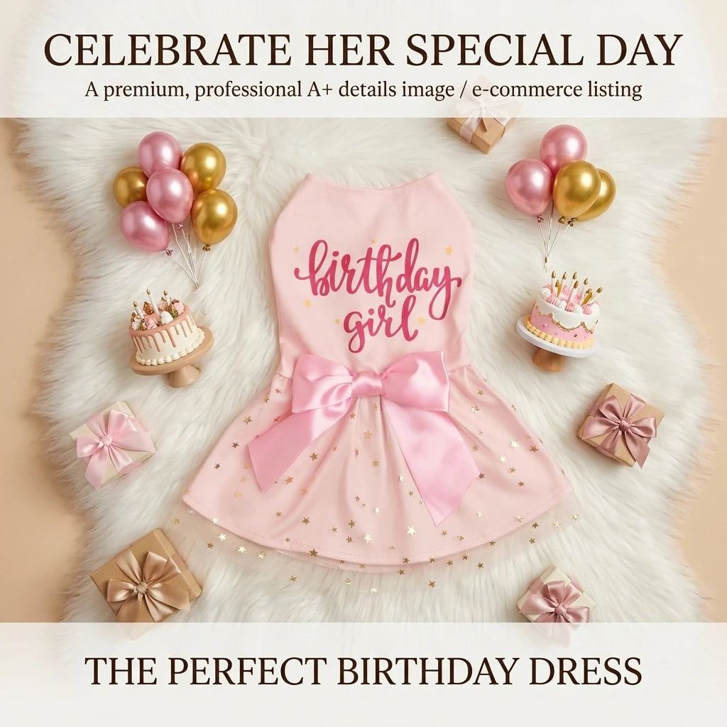 Pink Tulle Bowknot Sequin Dog Dress