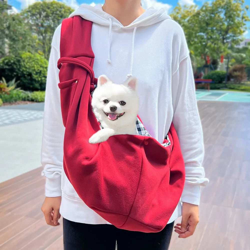 Quilted Cat Carrier Sling – Warm Winter Travel Bag