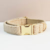 Velvet Dog Collar & Leash Set – Personalized Nameplate