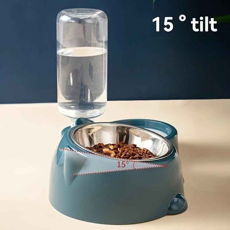 Automatic Pet Feeder & Water Dispenser – No Power Needed