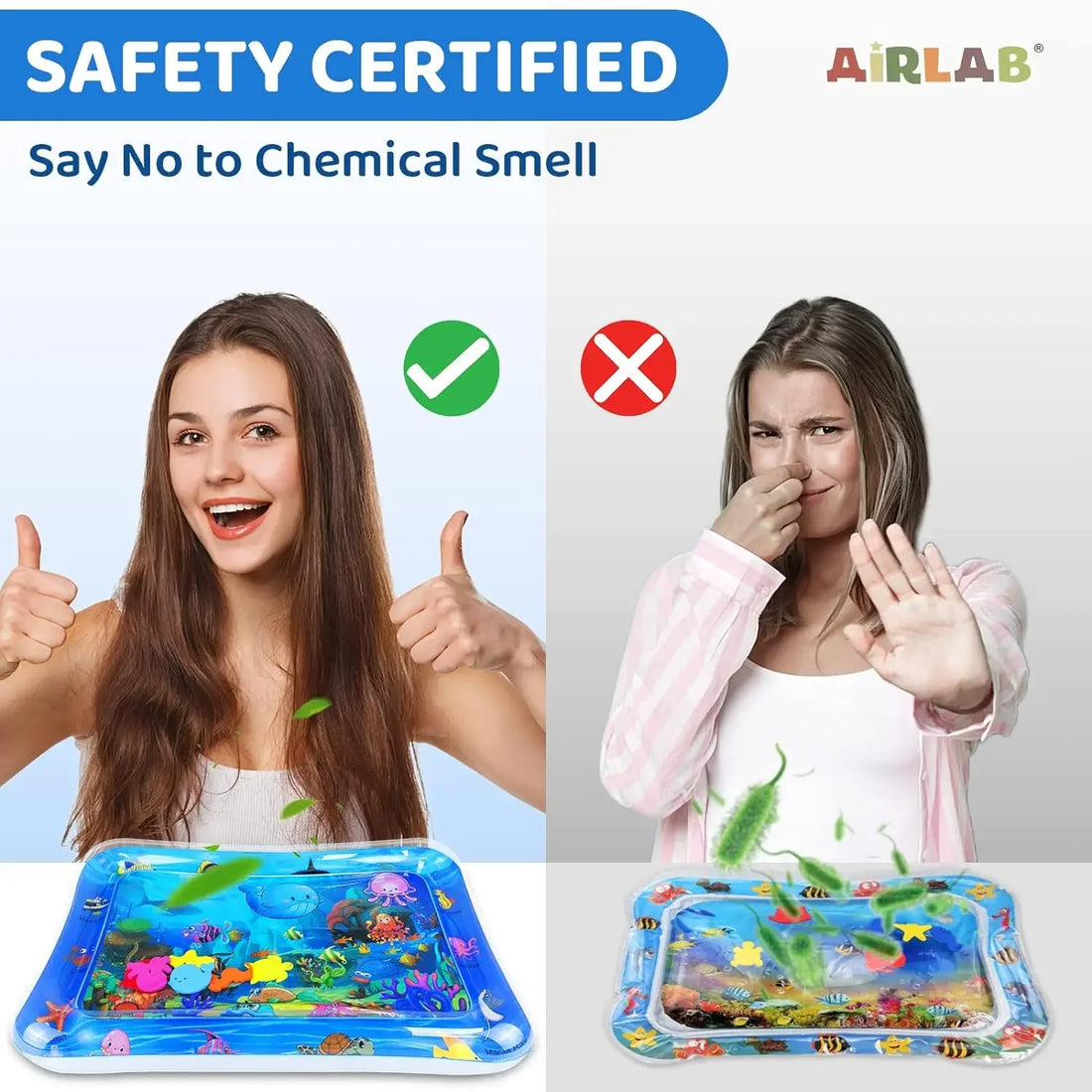 Thickened PVC Pet Water Play Mat – Cooling Sensory Pad