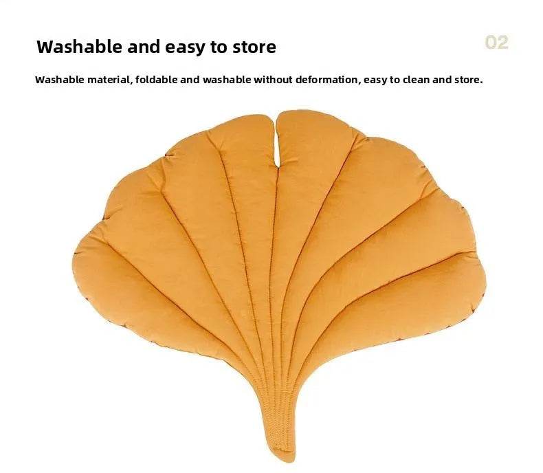 Reversible Leaf Pet Cushion – Non-Slip Travel Bed Mat