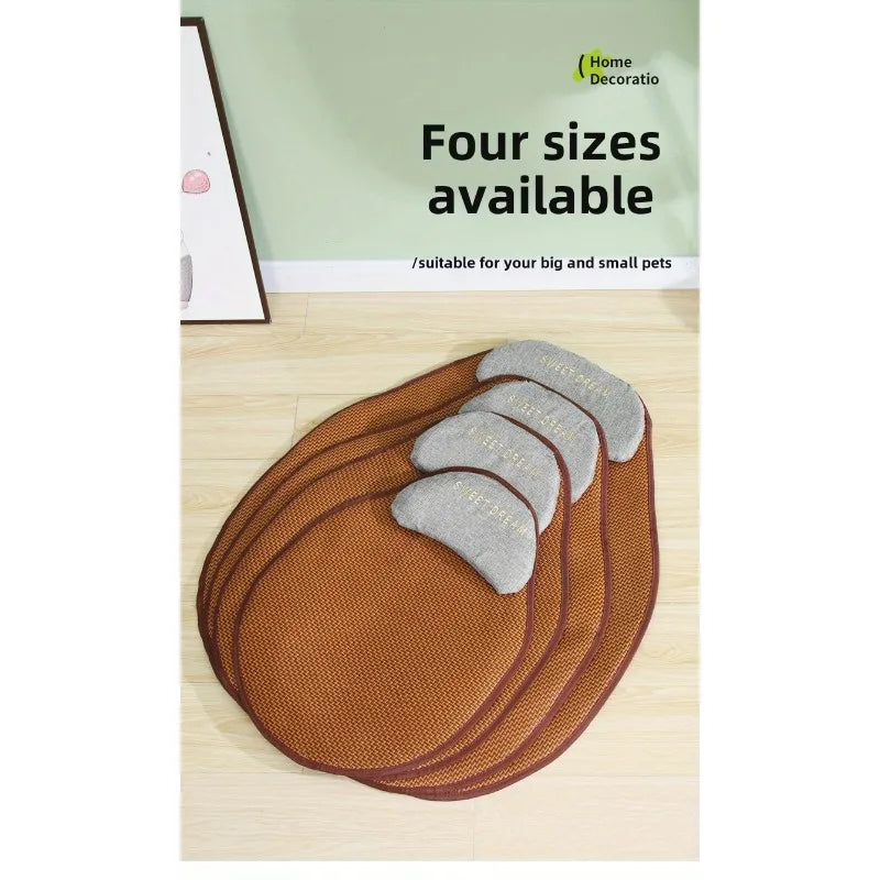 Ice Silk Pet Cooling Pillow – Breathable Summer Pad