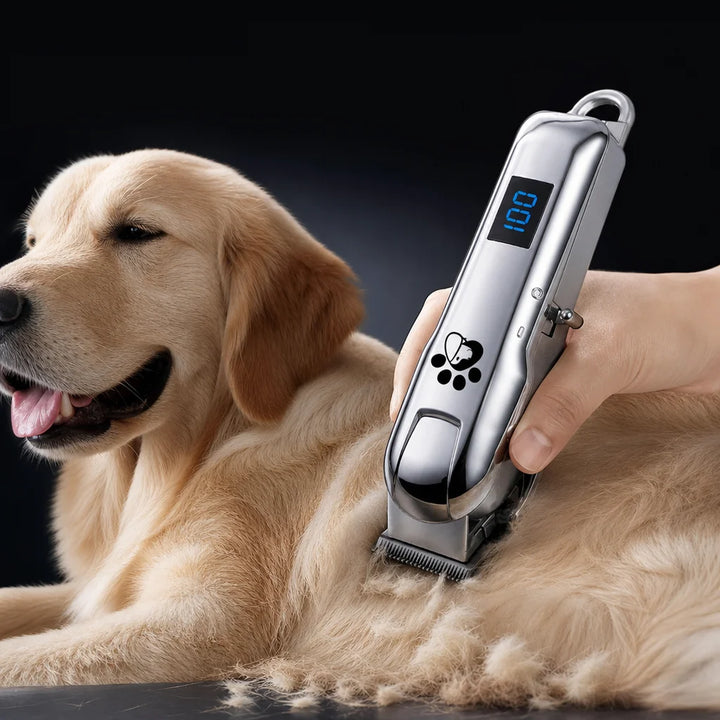 Cordless Dog Clippers – High-Power Grooming Shaver with LCD