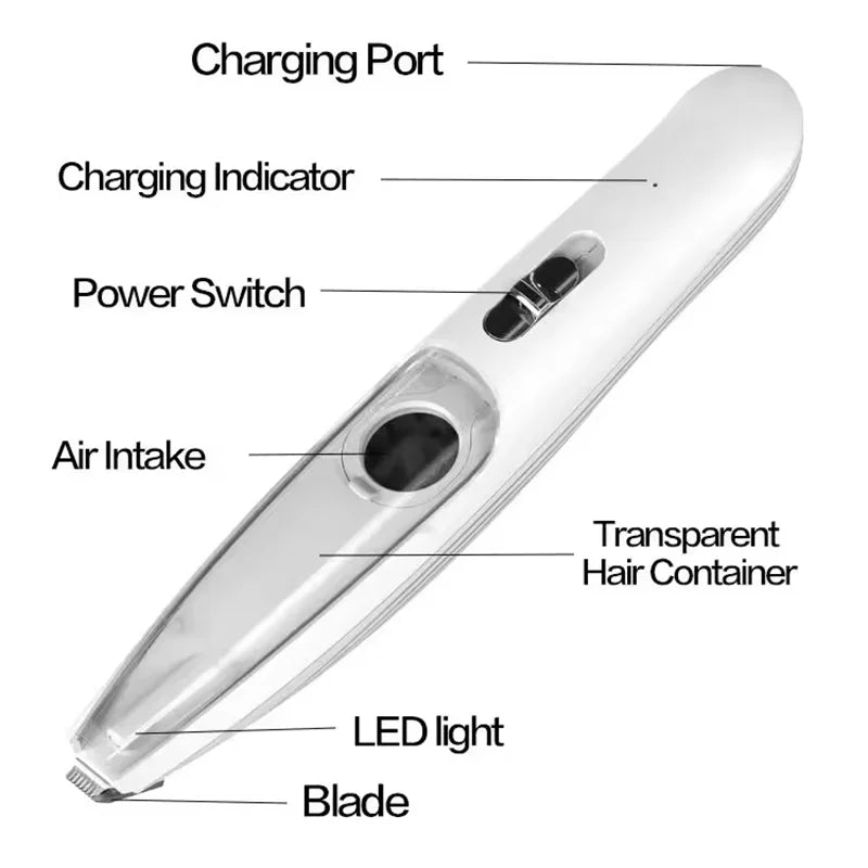 2-in-1 Pet Hair Clipper with Vacuum – Grooming Kit