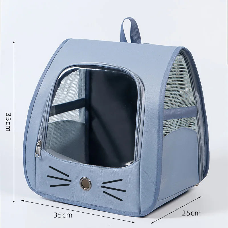 Foldable Cat Carrier Backpack – Transparent Window