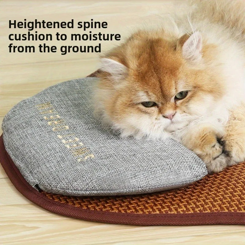 Ice Silk Pet Cooling Pillow – Breathable Summer Pad