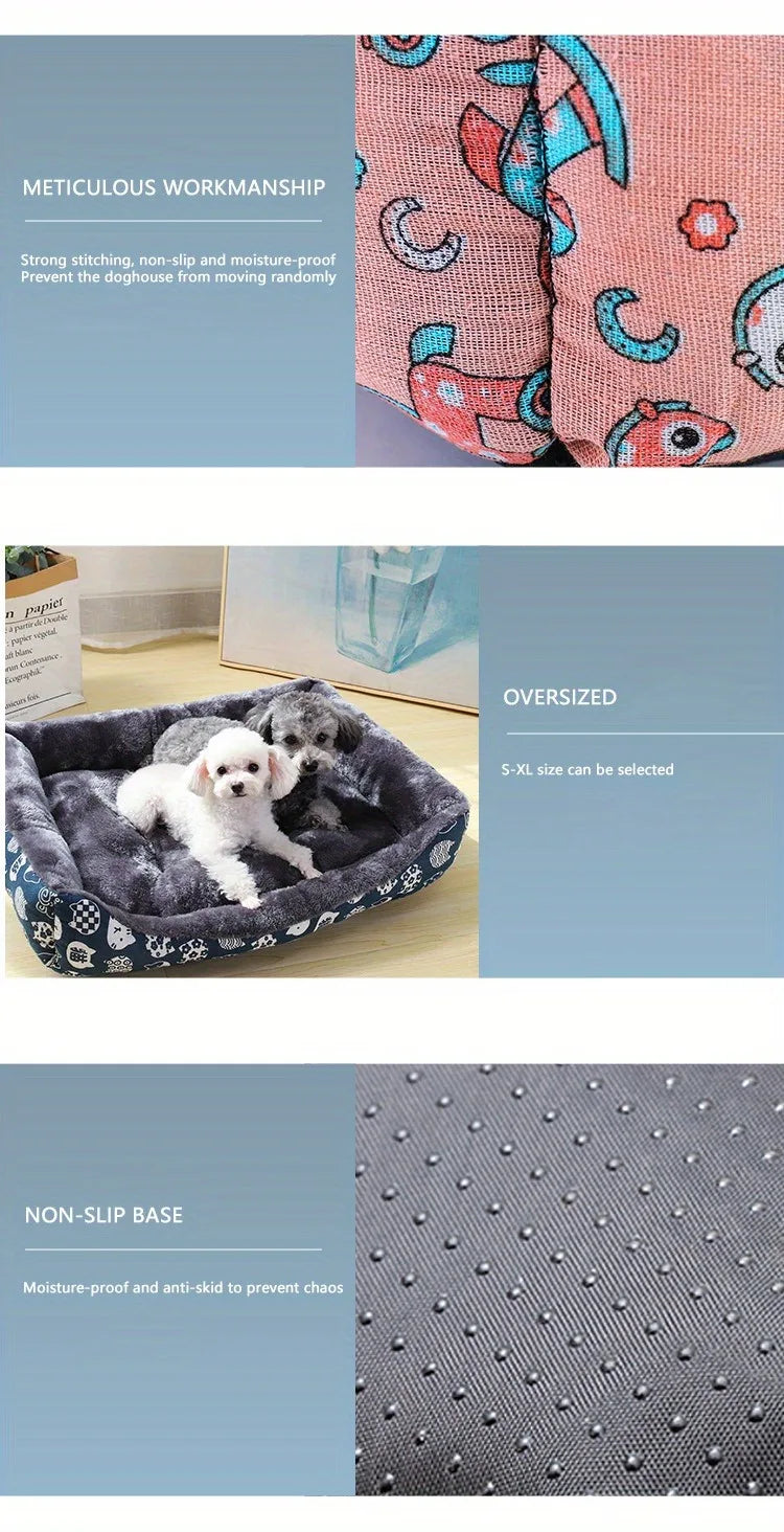 Cozy Dog Sofa Bed – Basket Mat for Small to Large Pets