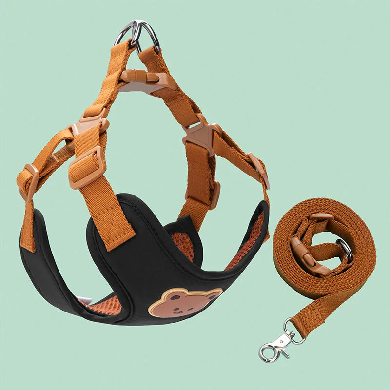 Breathable Dog Harness & Leash Set – Small Breeds