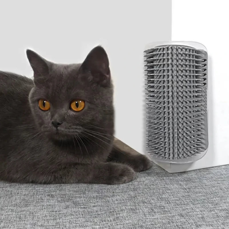 Cat Corner Scratcher Comb – Massage Brush with Catnip