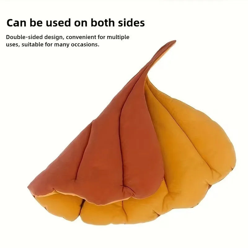 Reversible Leaf Pet Cushion – Non-Slip Travel Bed Mat