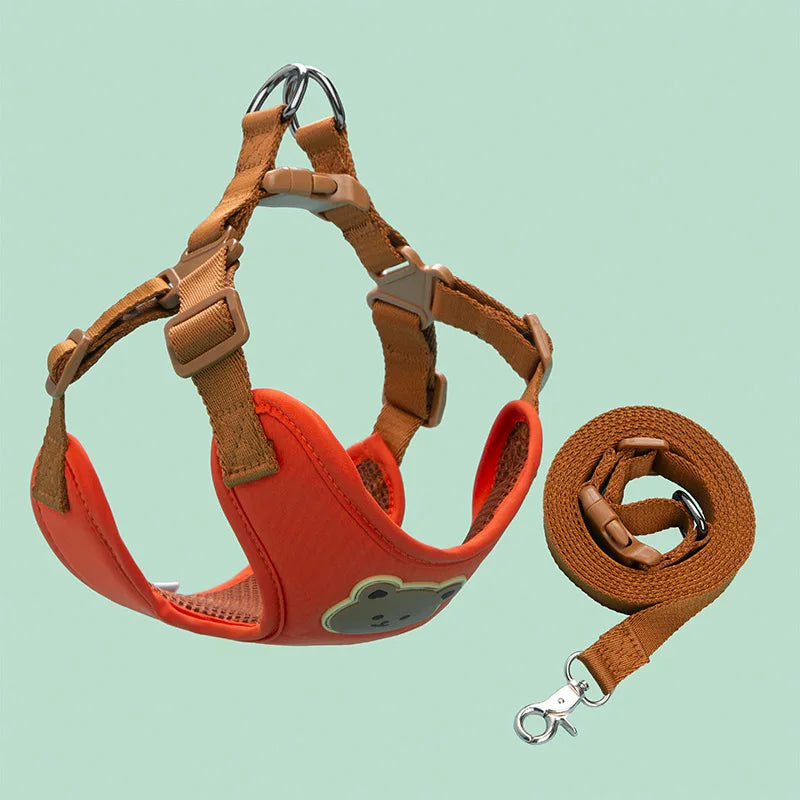 Breathable Dog Harness & Leash Set – Small Breeds