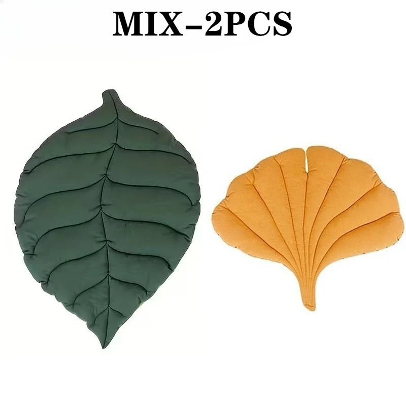 Reversible Leaf Pet Cushion – Non-Slip Travel Bed Mat