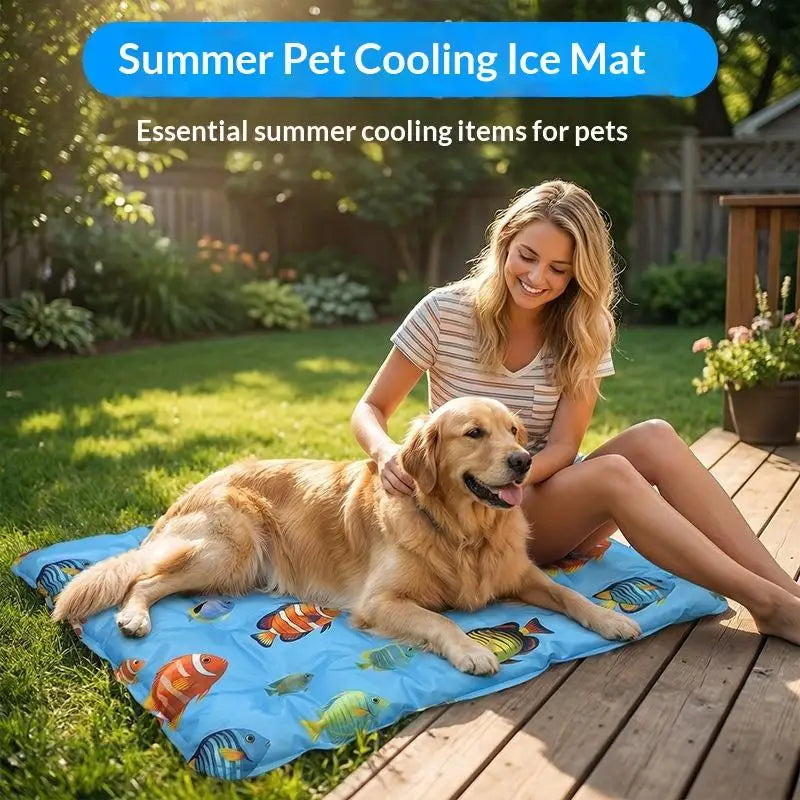 Self-Cooling Pet Ice Gel Pad – Non-Toxic Summer Bed
