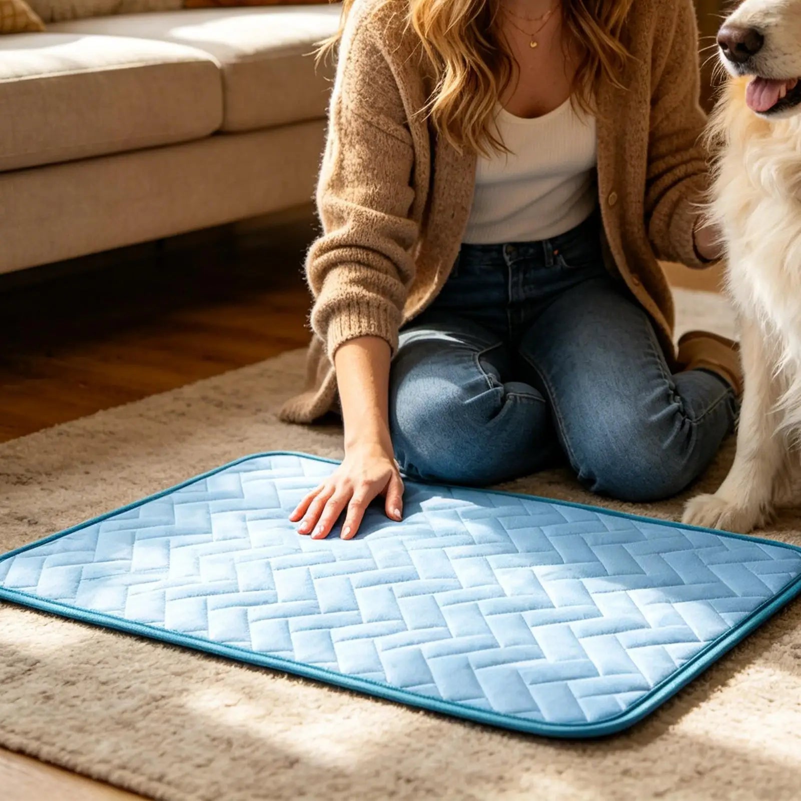 Dog Cooling Mat – Heat Relief Pad for Kennels & Crates