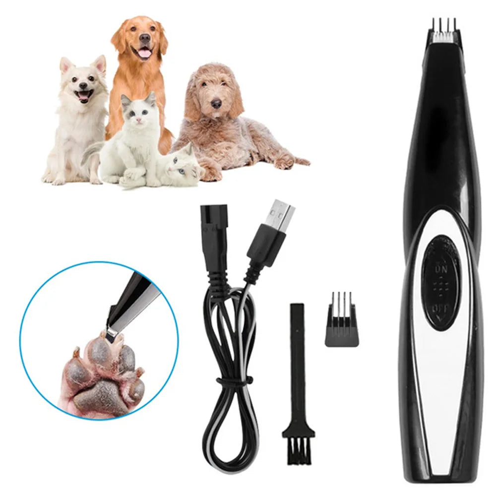 USB Rechargeable Pet Hair Trimmer – Grooming Kit