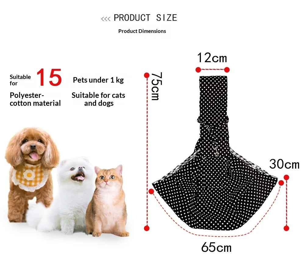 Quilted Cat Carrier Sling – Warm Winter Travel Bag