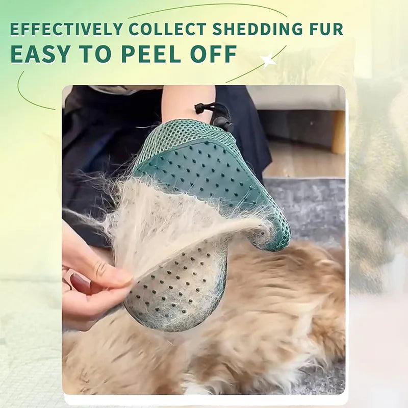 Pet Grooming Glove – Gentle Massage Hair Remover