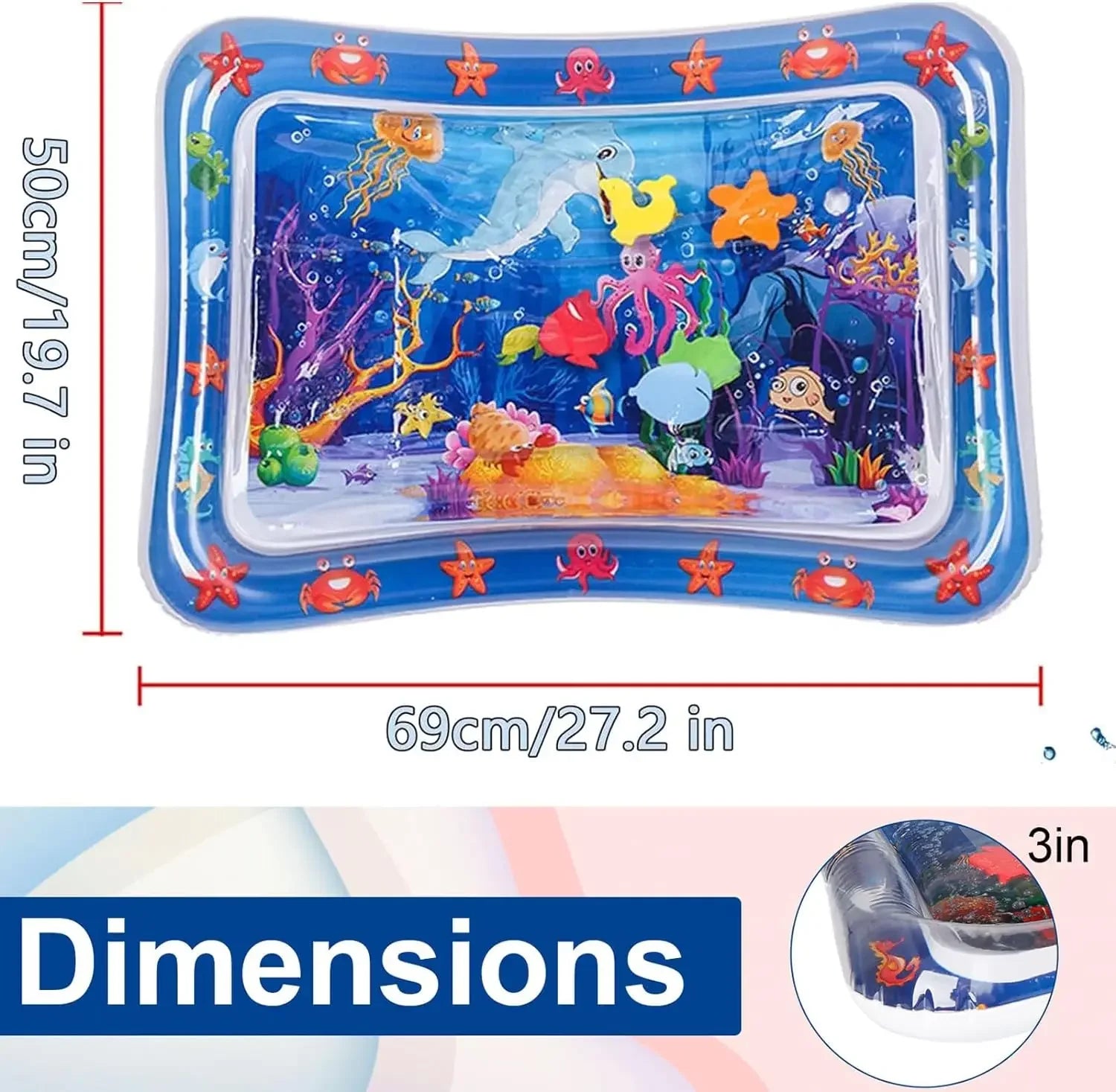 Thickened PVC Pet Water Play Mat – Cooling Sensory Pad