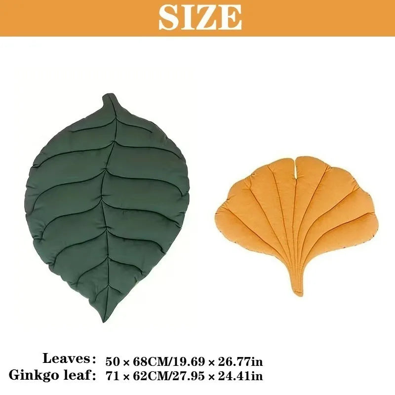 Reversible Leaf Pet Cushion – Non-Slip Travel Bed Mat