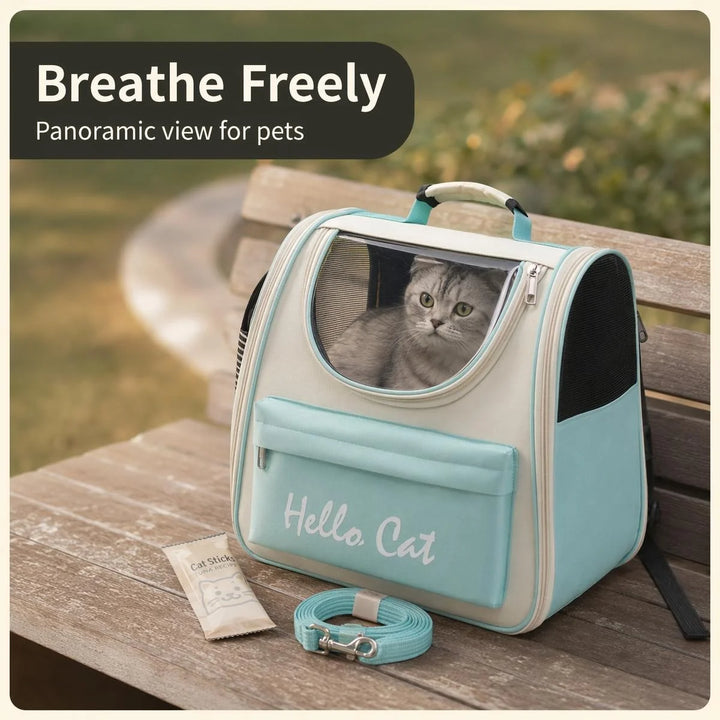 Panoramic Pet Carrier Backpack – Waterproof Oxford