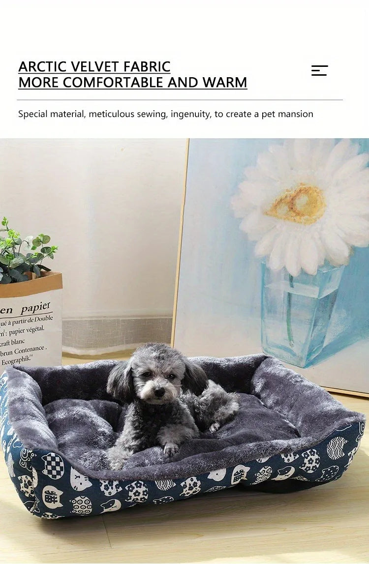 Cozy Dog Sofa Bed – Basket Mat for Small to Large Pets