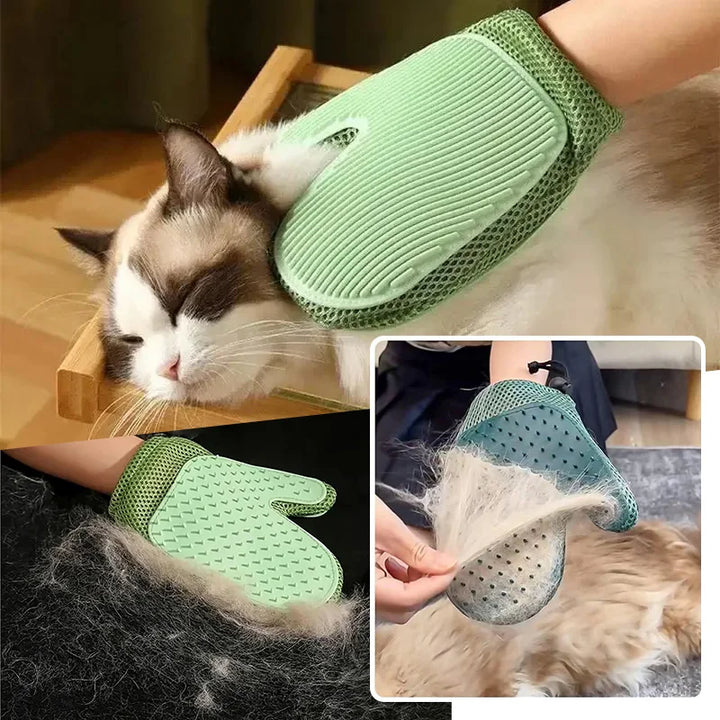 Pet Grooming Glove – Gentle Massage Hair Remover