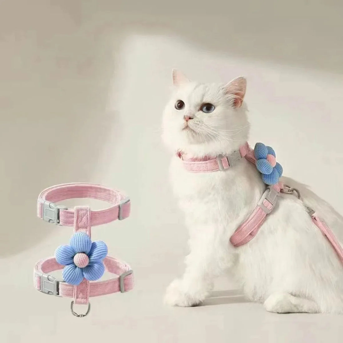 Adjustable Cat & Small Dog Harness and Leash Set
