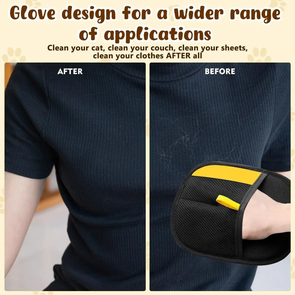 Electrostatic Pet Hair Remover Glove – Reusable Fur Tool
