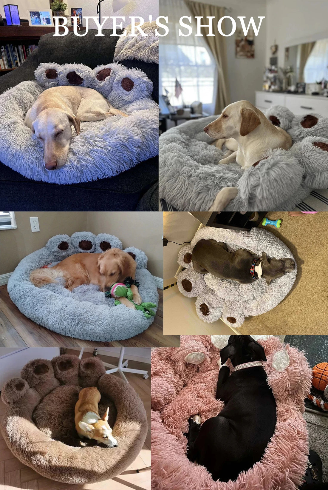Plush Round Dog Bed – Warm Sofa Basket for Small to Large Dogs