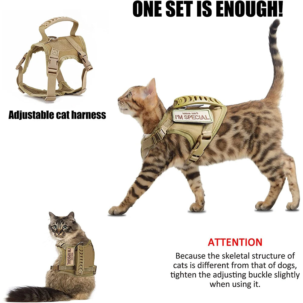 Escape-Proof Cat Harness – Soft Mesh Vest with Handle