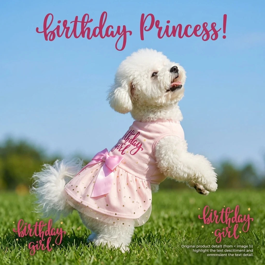 Pink Tulle Bowknot Sequin Dog Dress