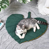 Leaf-Shape Cat Mattress – Reversible Pet Floor Mat