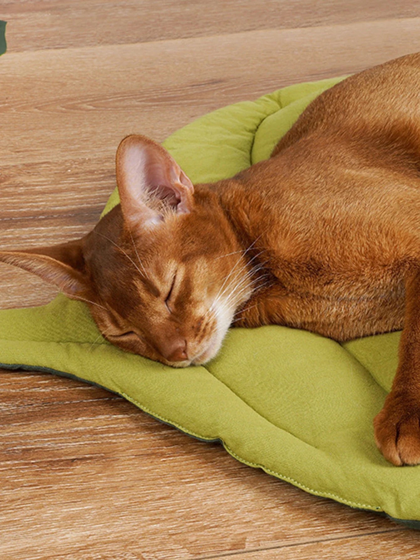Leaf-Shape Cat Mattress – Reversible Pet Floor Mat