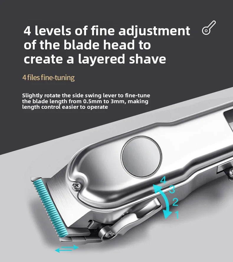 Cordless Dog Clippers – High-Power Grooming Shaver with LCD