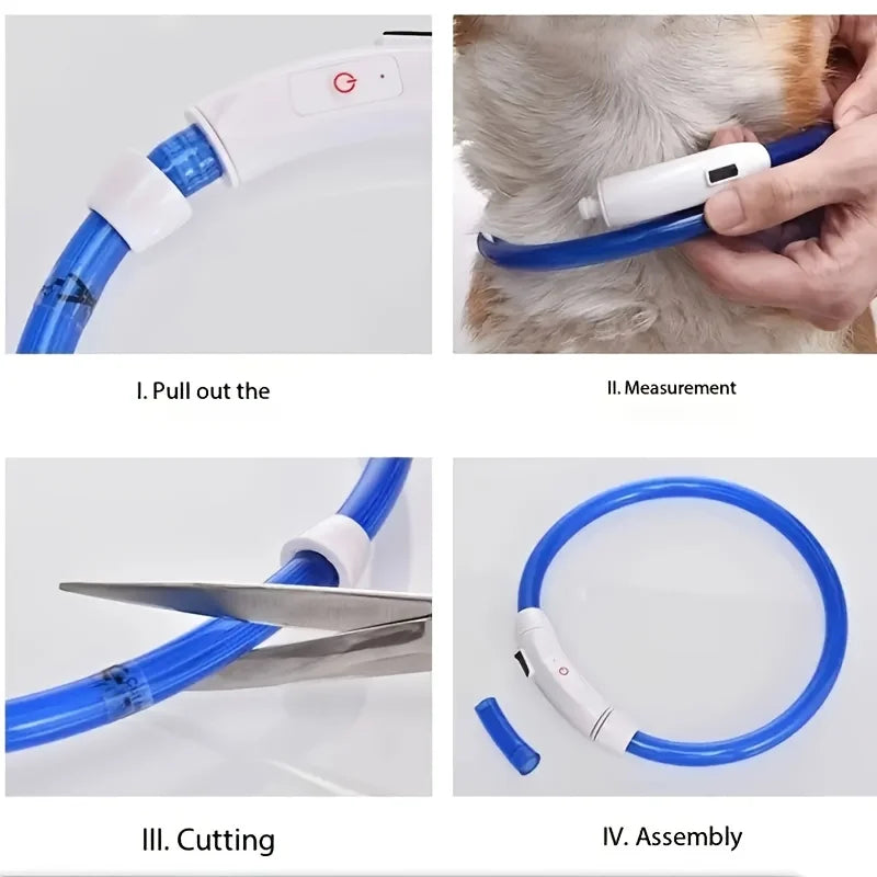 LED Anti-Lost Dog Collar – USB Rechargeable Light