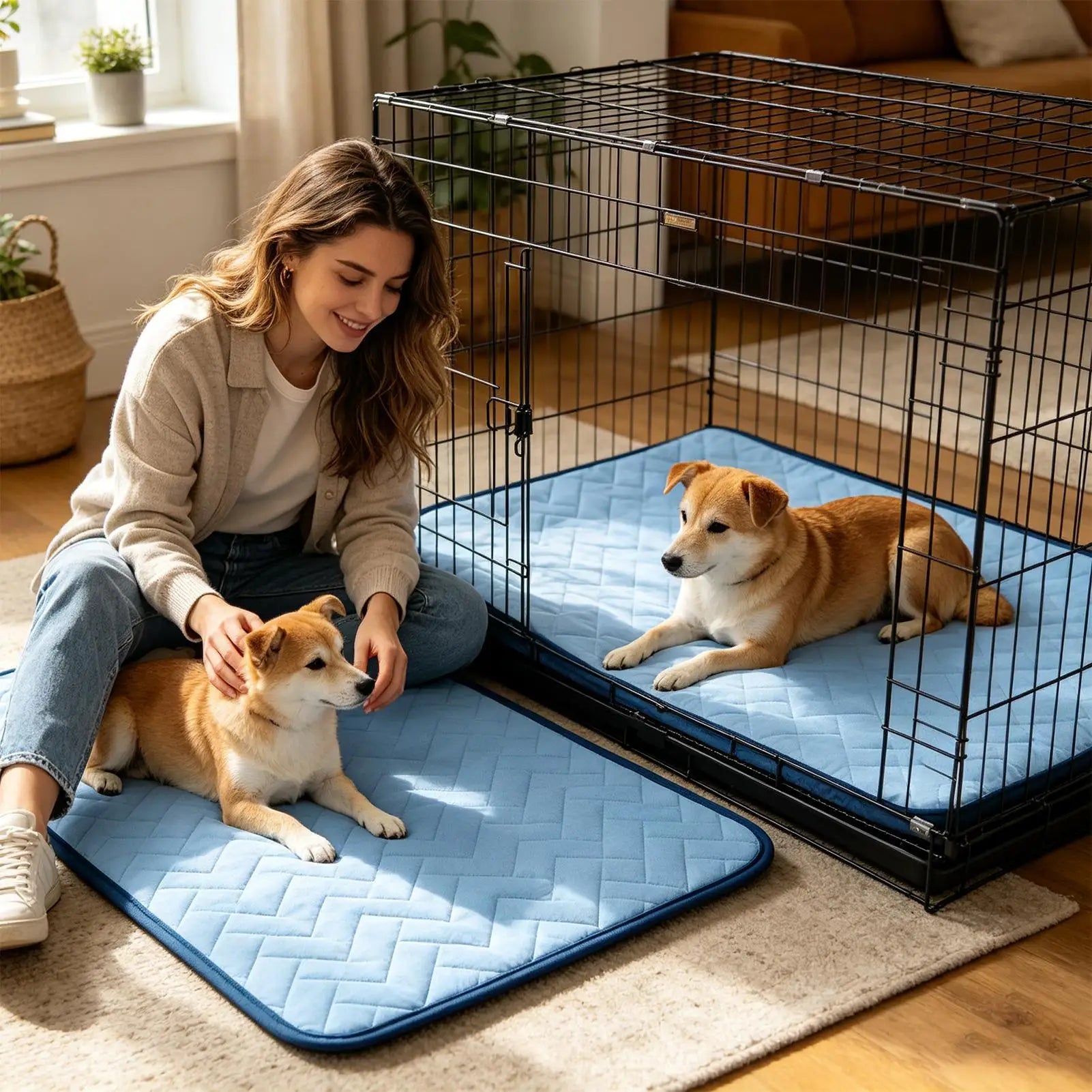Dog Cooling Mat – Heat Relief Pad for Kennels & Crates
