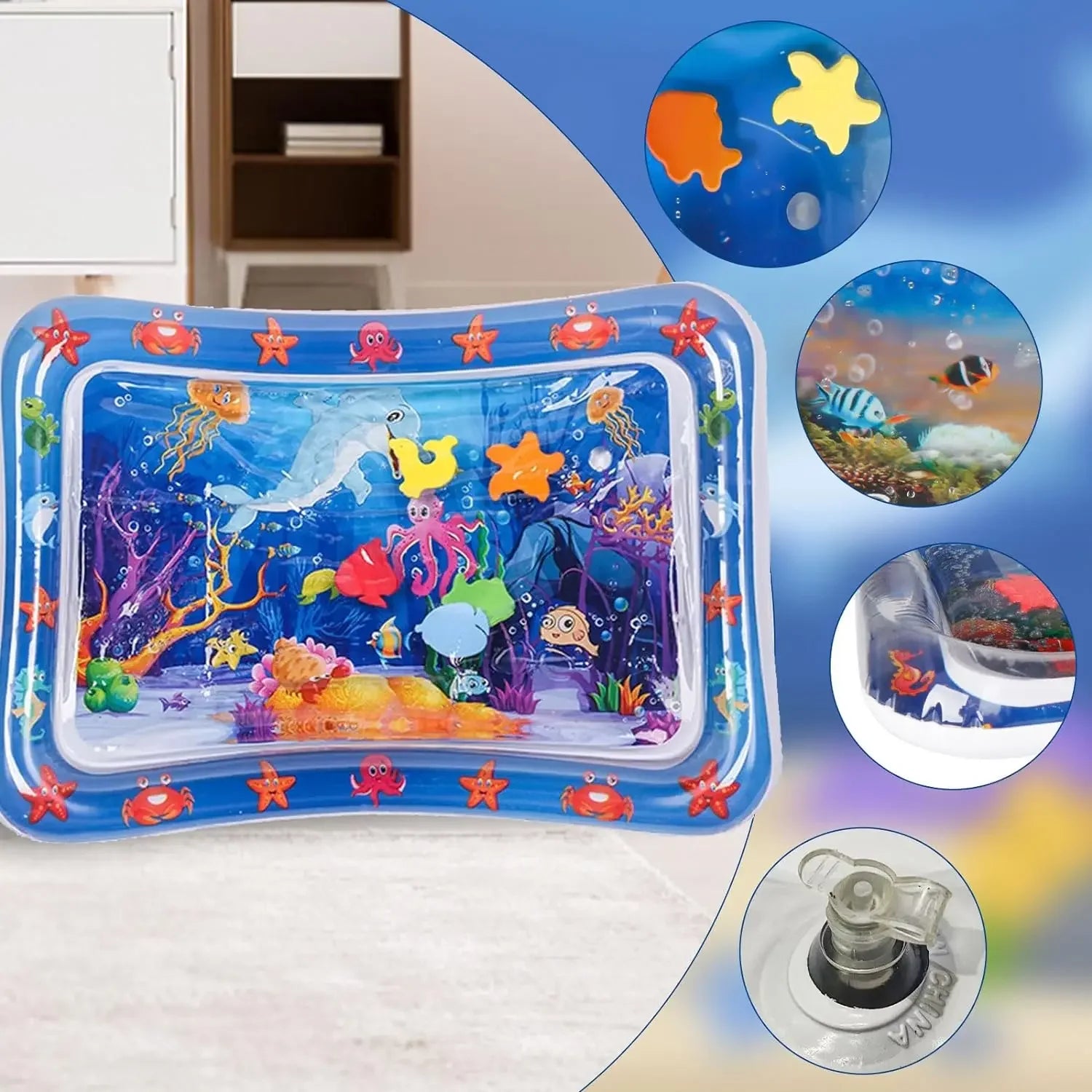Thickened PVC Pet Water Play Mat – Cooling Sensory Pad
