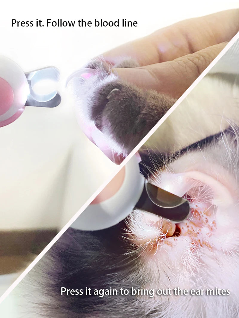 LED Light Pet Nail Clipper – Safety Lock Trimmer