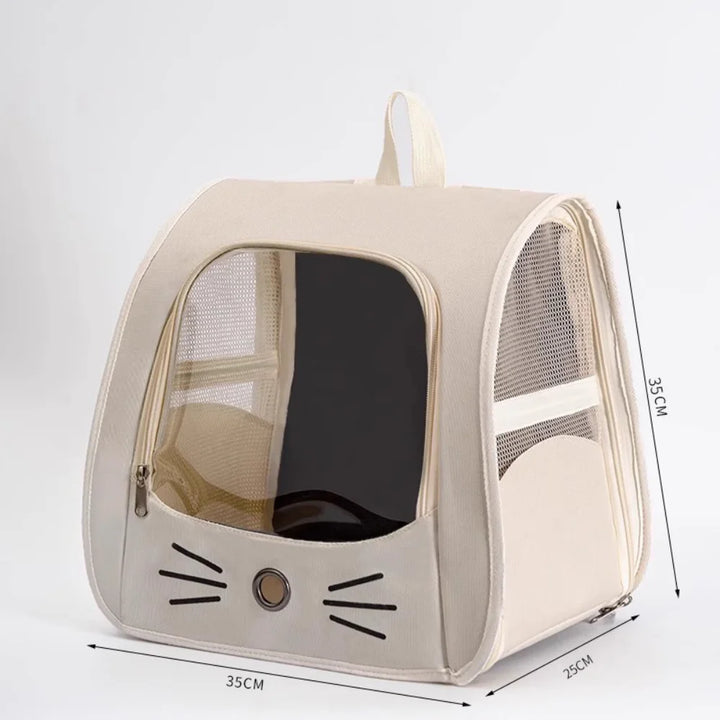 Foldable Cat Carrier Backpack – Transparent Window