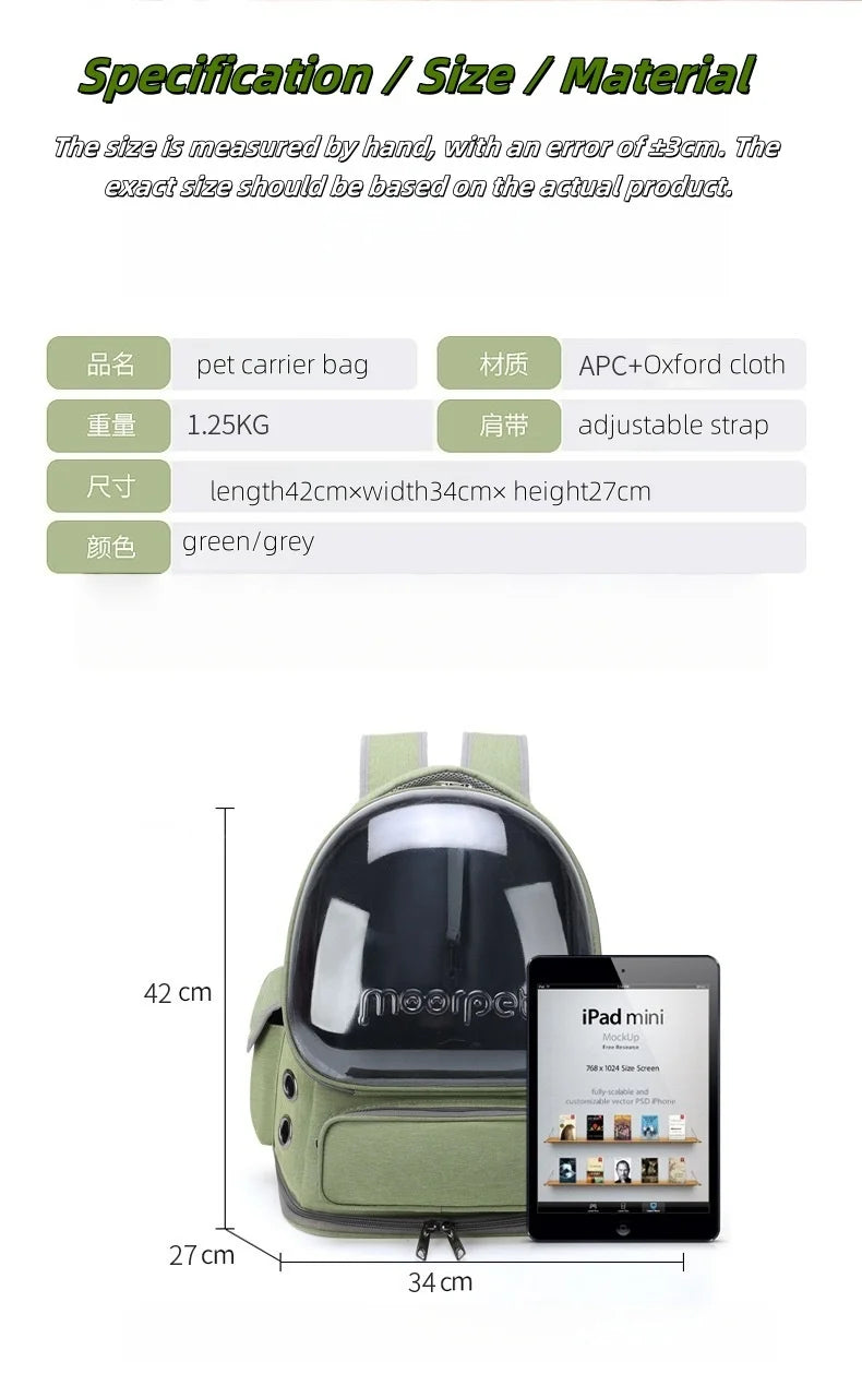 Transparent Pet Carrier Backpack
