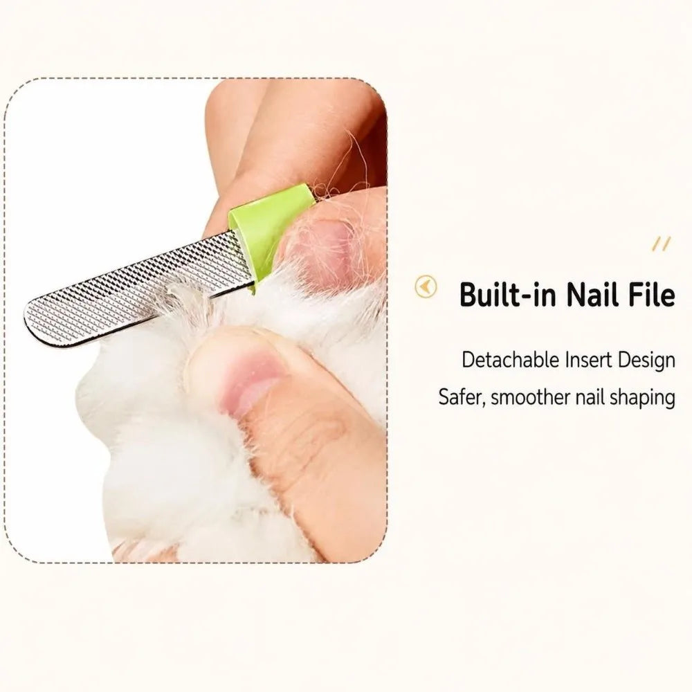 Anti-Splash Pet Nail Clipper – 3-in-1 LED Trimmer