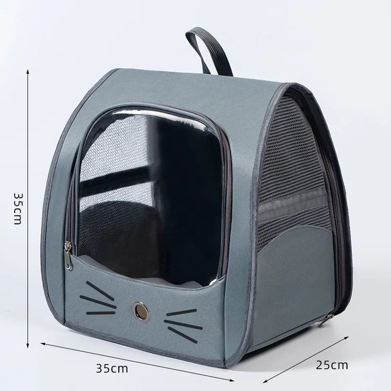 Foldable Cat Carrier Backpack – Transparent Window