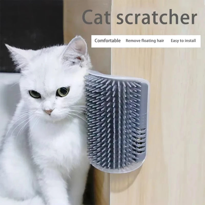 Cat Corner Scratcher Comb – Massage Brush with Catnip