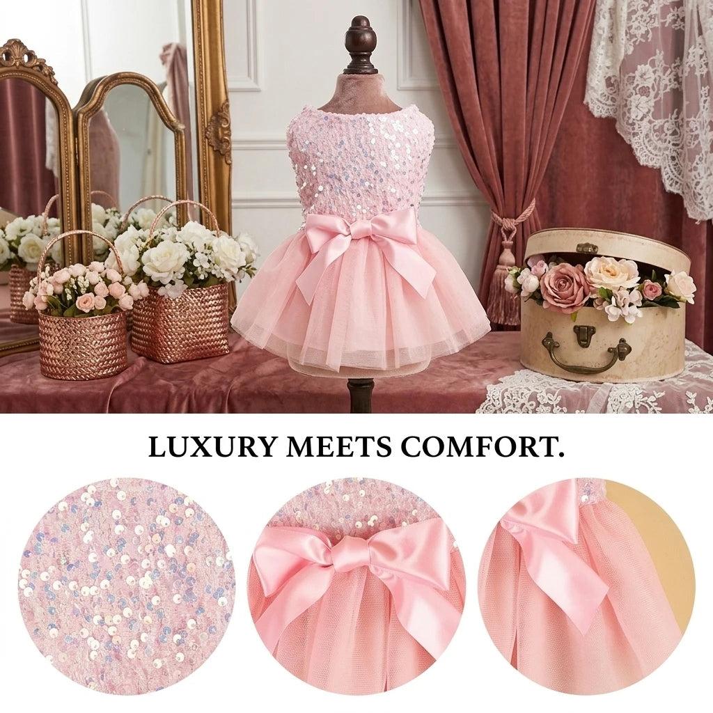 Princess Sequin Tulle Dog Dress