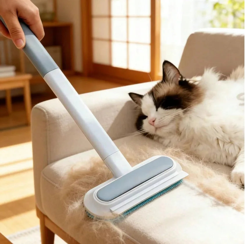 Long Handle Pet Hair Remover – Reusable Lint Brush