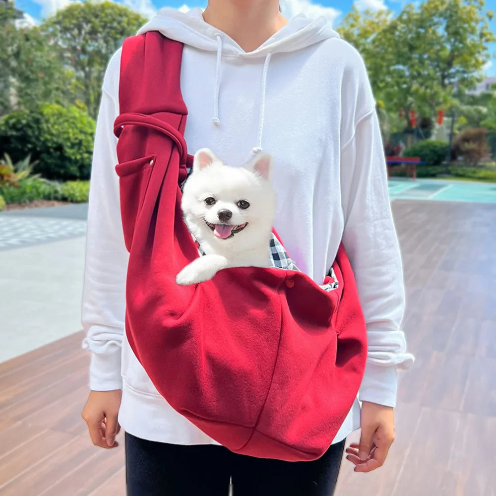 Quilted Cat Carrier Sling – Warm Winter Travel Bag